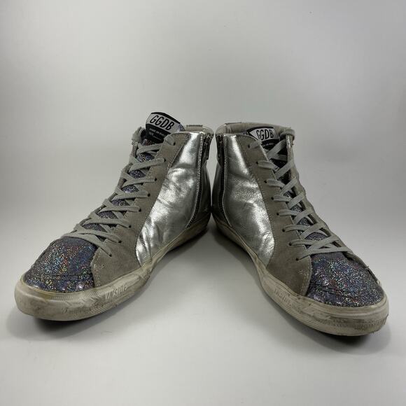 Golden Goose Silver and Purple Sneakers - Picture 2 of 14